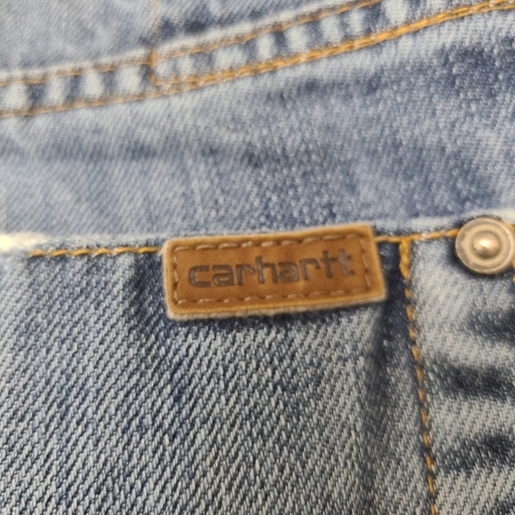 Carhartt men's blue relaxed fit bootcut casual denim streetwear jeans, Sz 32 - Picture 7 of 14